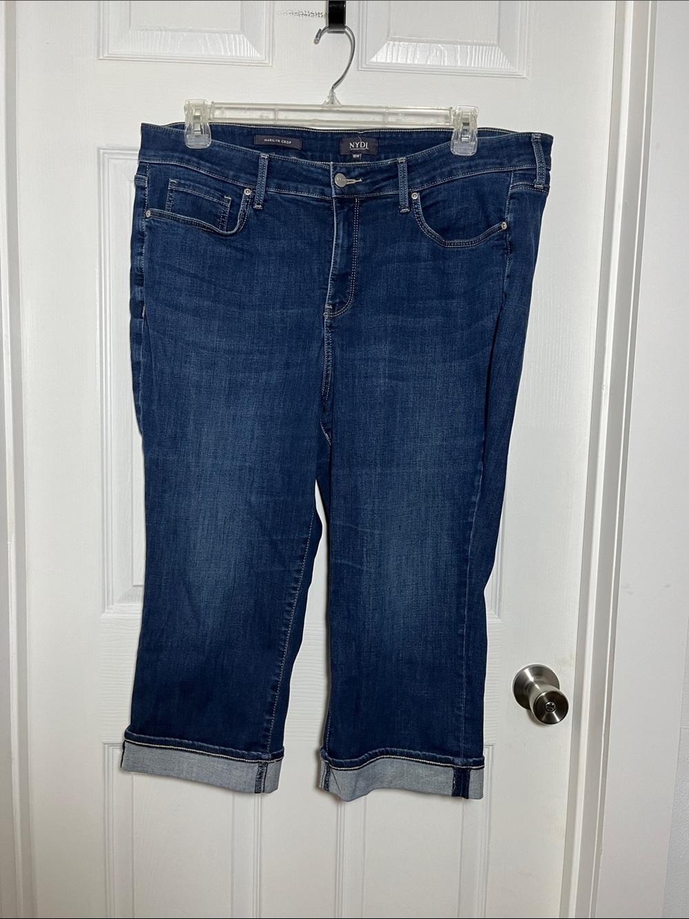 NYDJ Dark Blue Cropped & Cuffed Women's Jeans